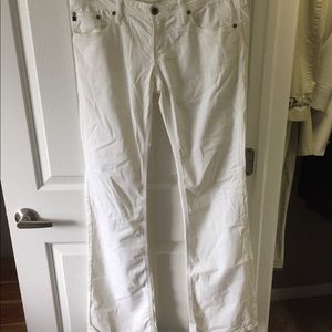 AG Off White Boot Leg Jean